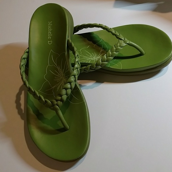 MICHELLE D LEATHER SANDALS - Picture 7 of 8